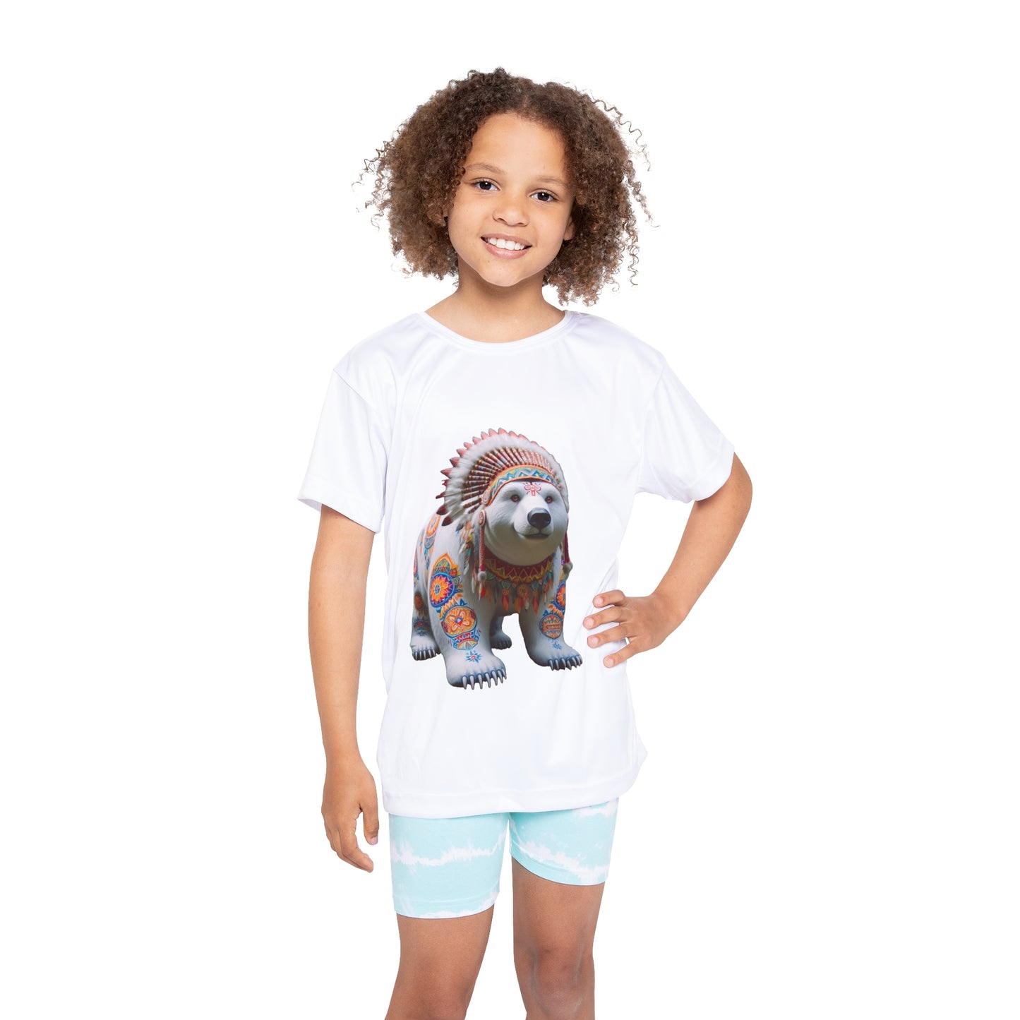 7-C. White Bear - Native American Inspired / Unisex Graphic Tee Shirt