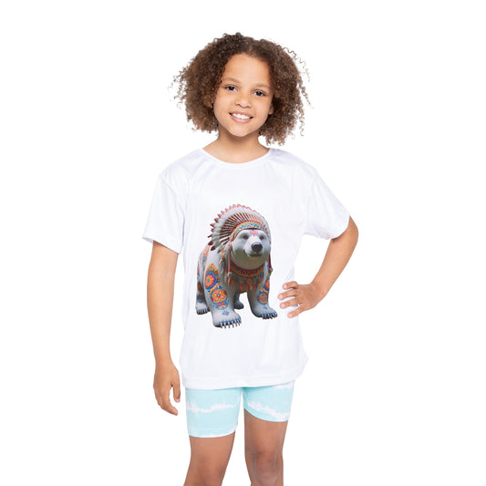 7-E. White Bear - Native American Theme / Unisex Graphic Tee Shirt