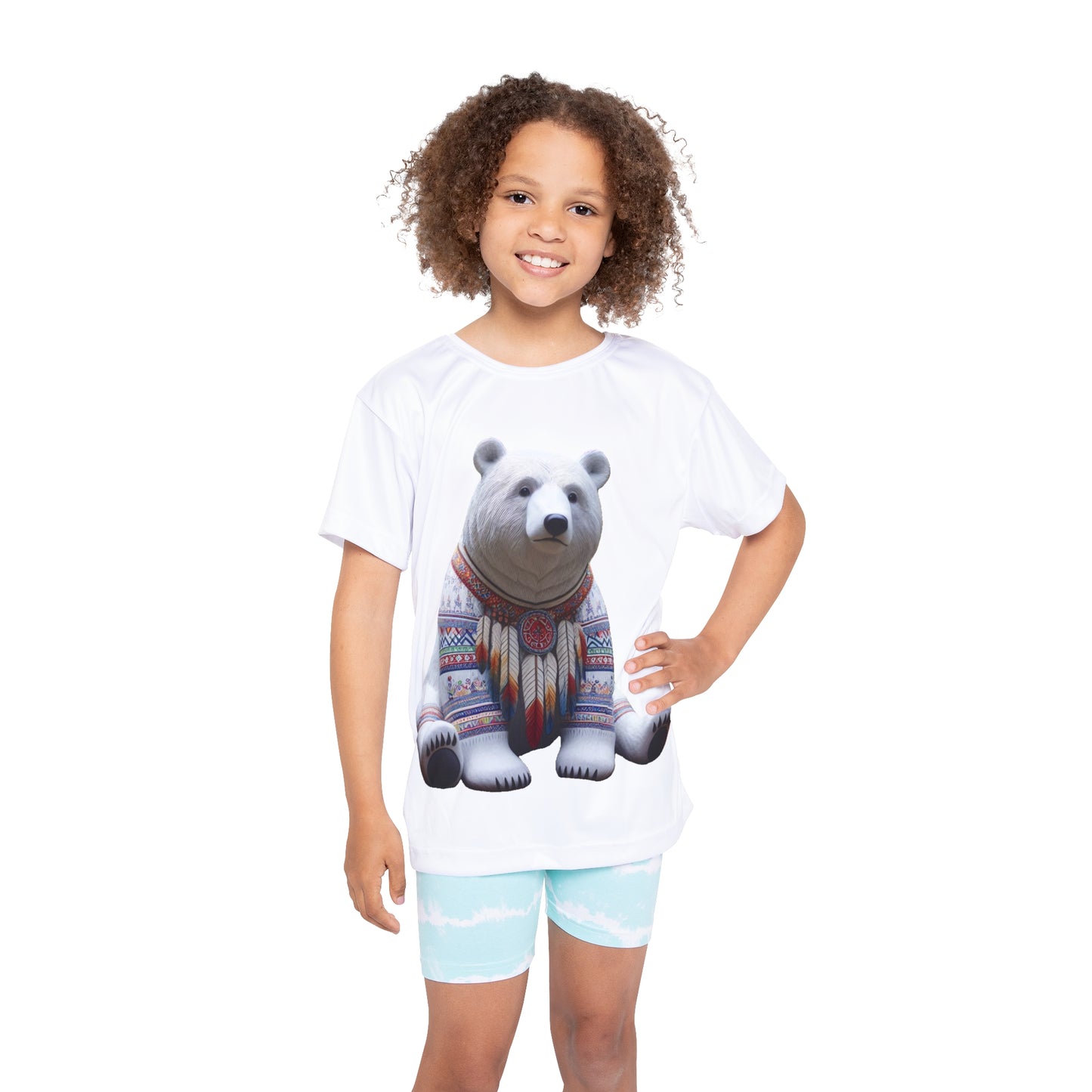 7-A. White Bear - Native American Inspired / Unisex Graphic Tee Shirt