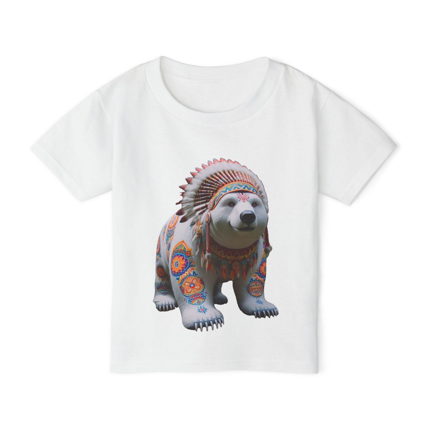 7-C. White Bear - Native American Inspired / Unisex Graphic Tee Shirt