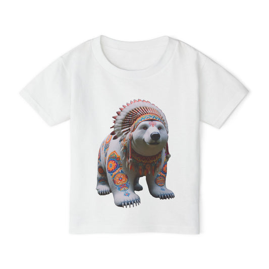 7-E. White Bear - Native American Theme / Unisex Graphic Tee Shirt