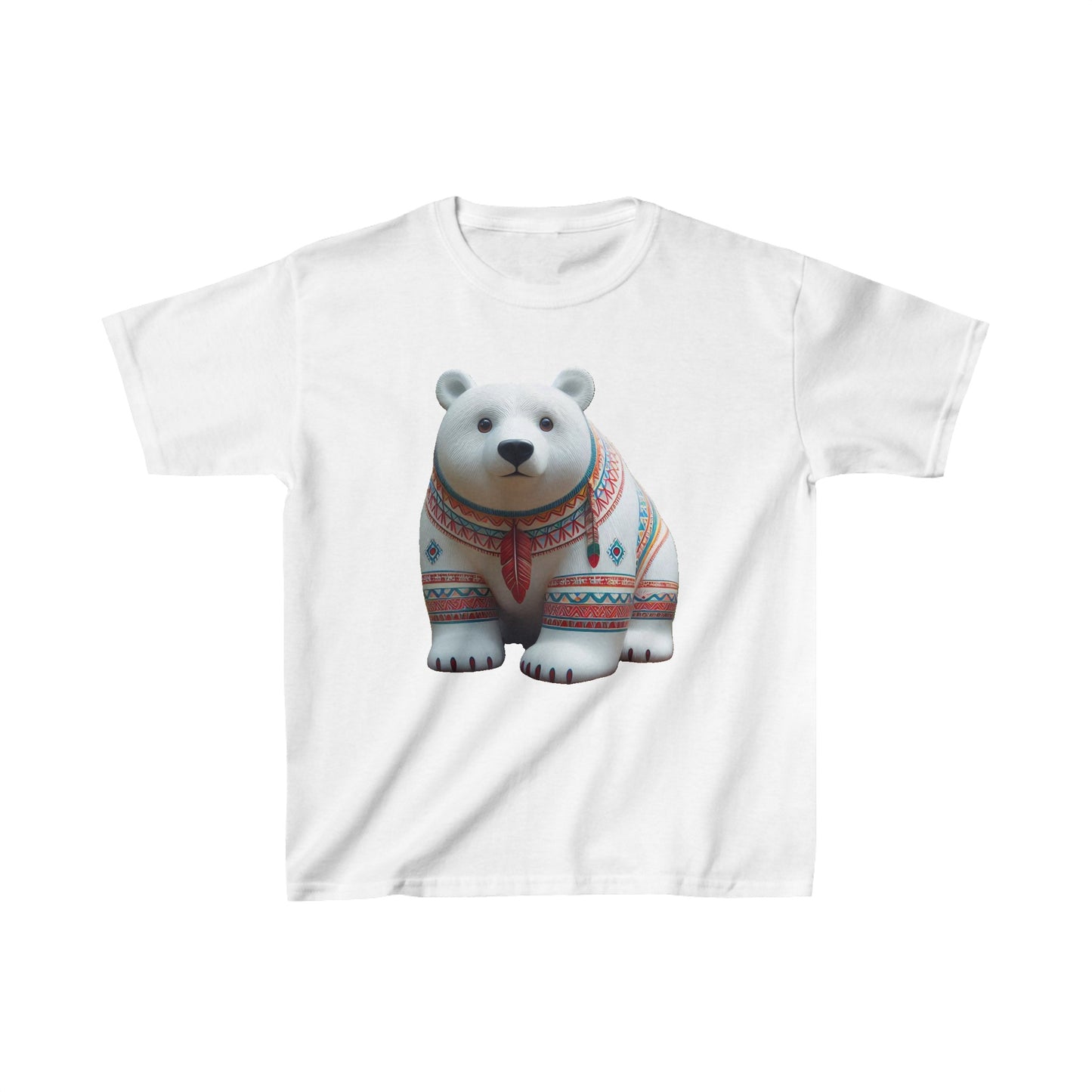 7-D. White Bear - Native American Inspired / Unisex Graphic Tee Shirt