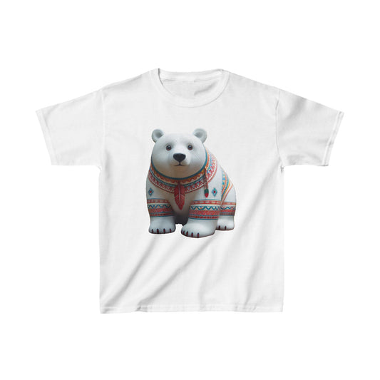 7-D. White Bear - Native American Inspired / Unisex Graphic Tee Shirt