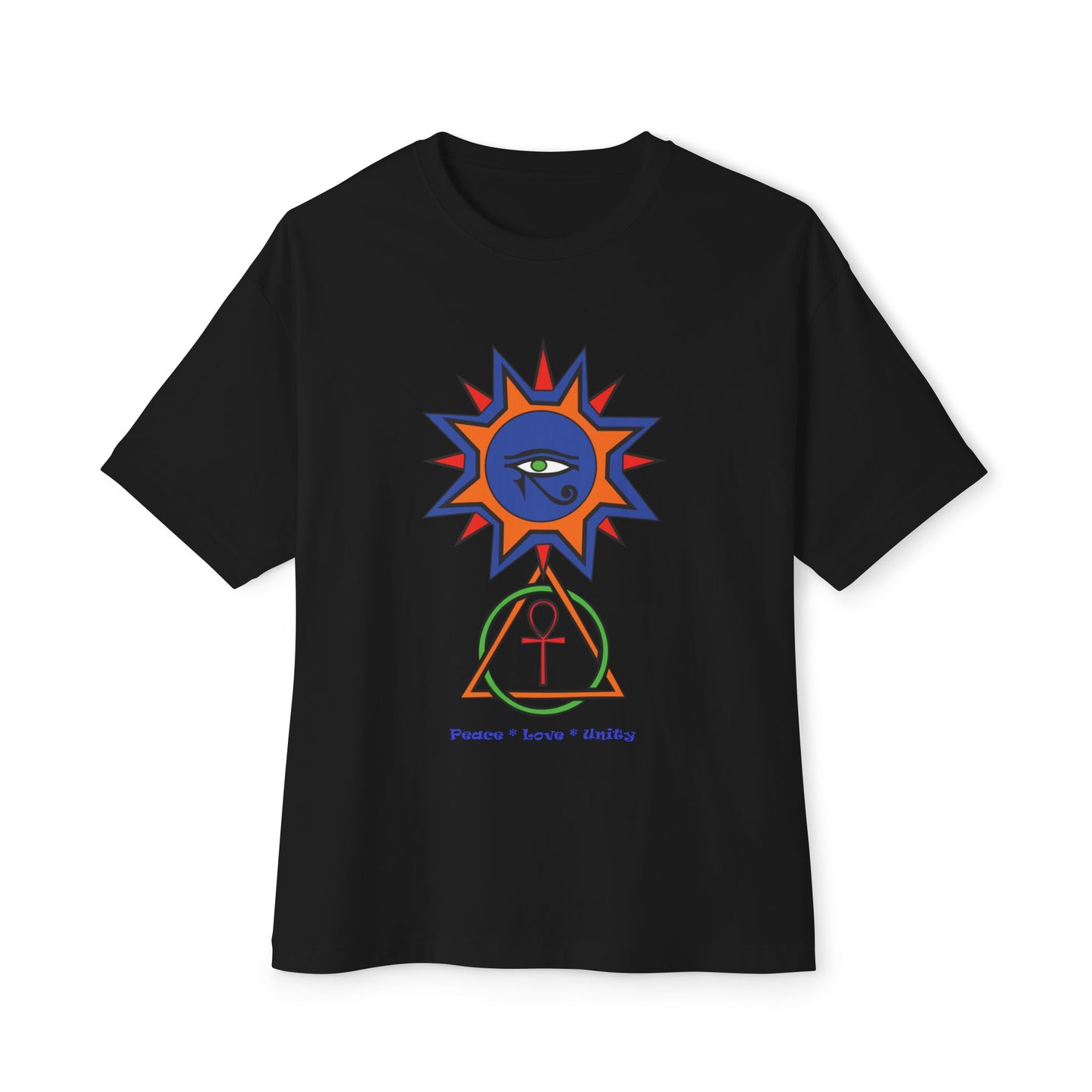 2-B. Egyptian Sun - Peace - Love - Unity / Unisex - Graphic Tee Shirt