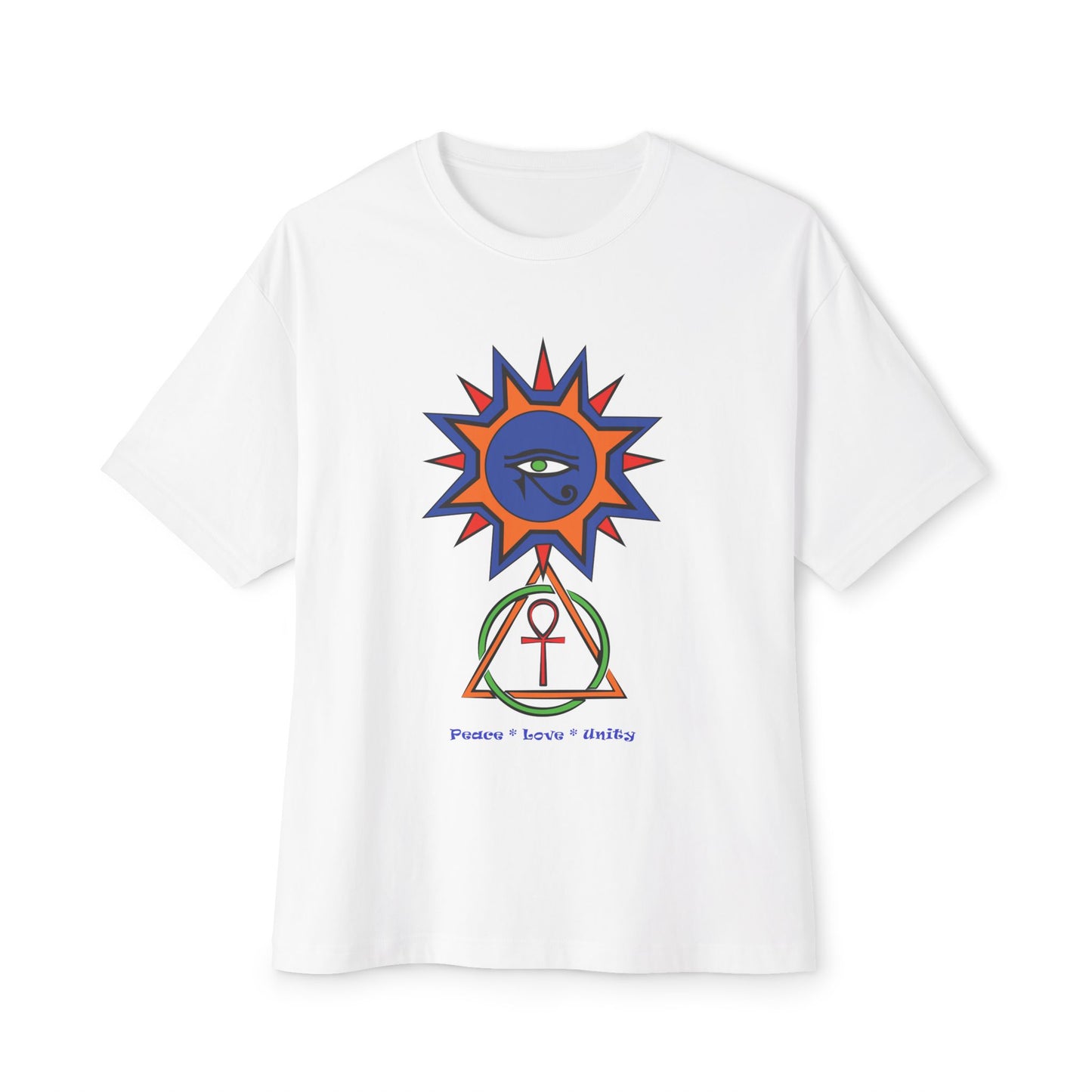 2-B. Egyptian Sun - Peace - Love - Unity / Unisex - Graphic Tee Shirt