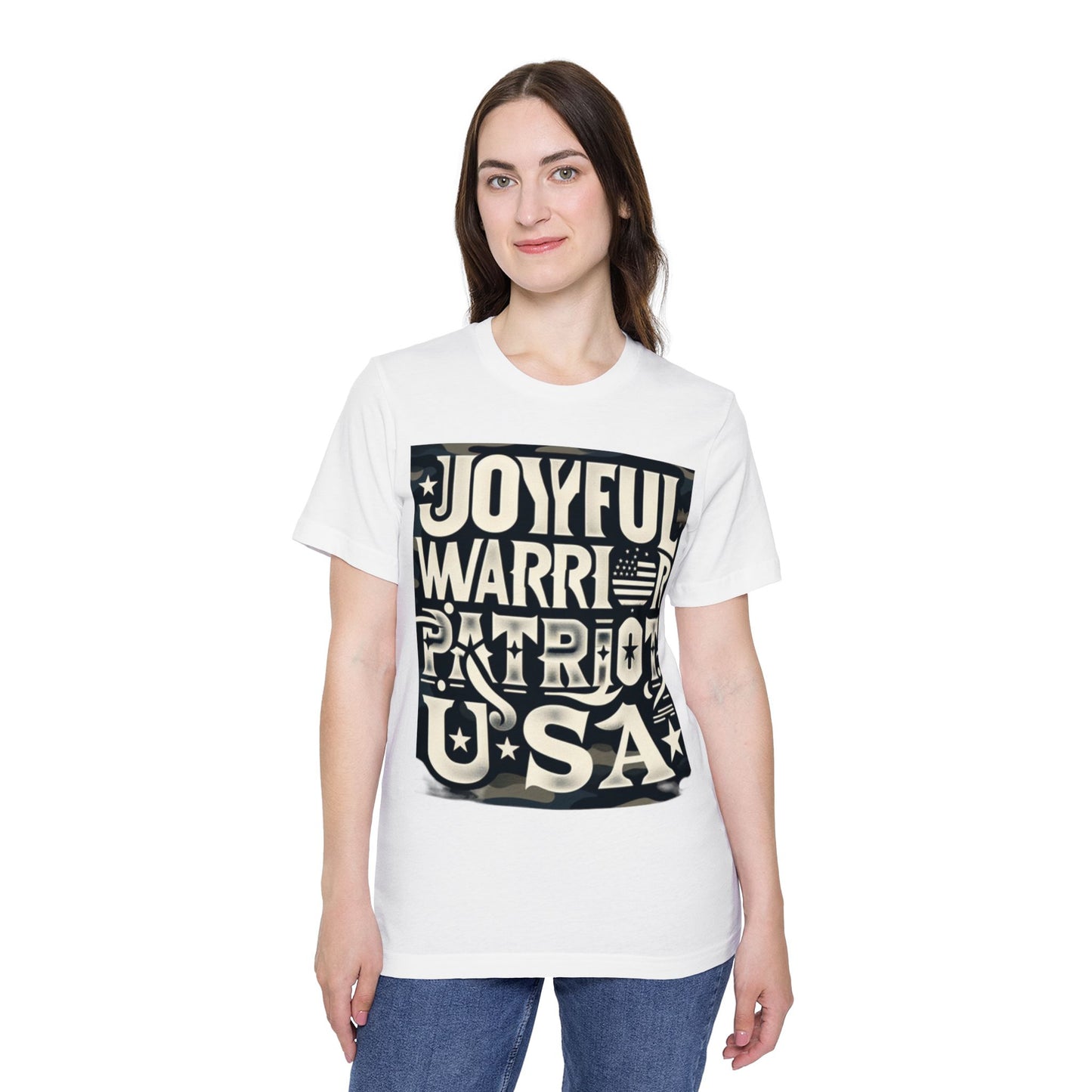 X - Vote - Joyful - Warrior - Patriot - USA in black & White-2. / Unisex Graphic Tee Shirt