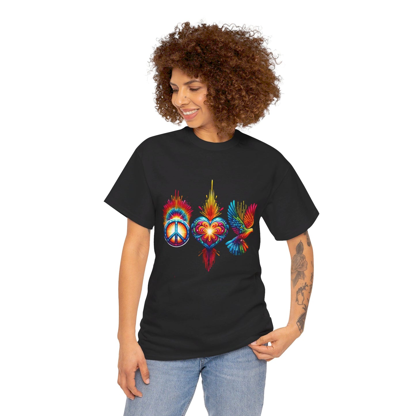 2-A. Peace - Love - Unity / Unisex Graphic Tee Shirt