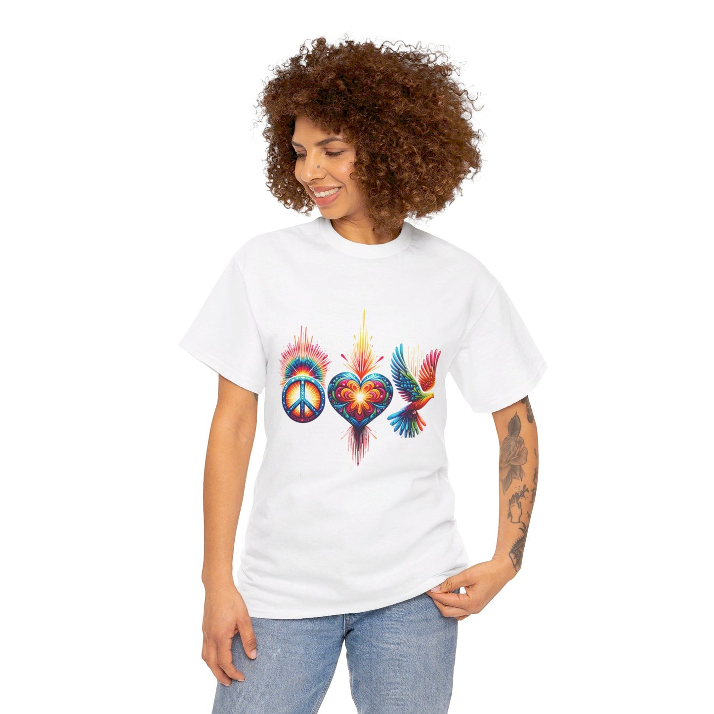 2-A. Peace - Love - Unity / Unisex Graphic Tee Shirt