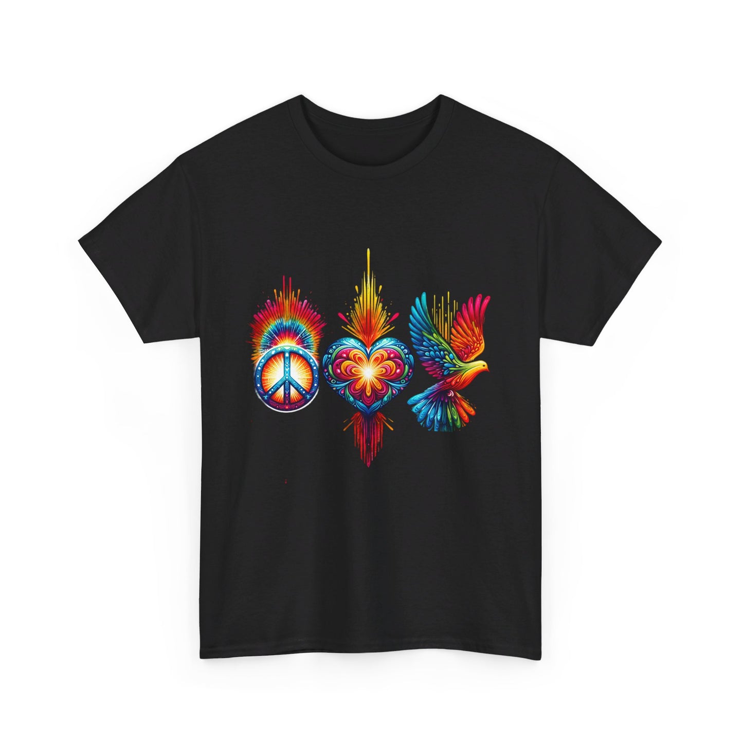 2-A. Peace - Love - Unity / Unisex Graphic Tee Shirt