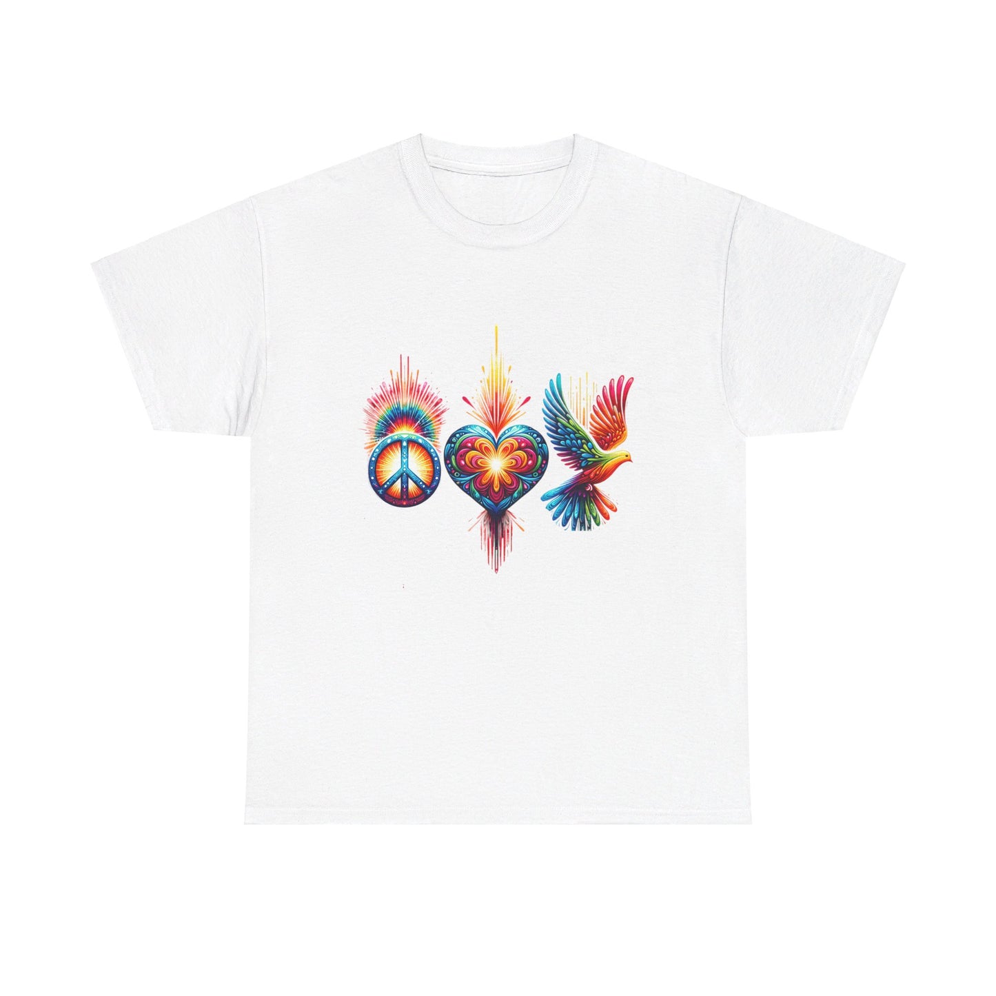 2-A. Peace - Love - Unity / Unisex Graphic Tee Shirt