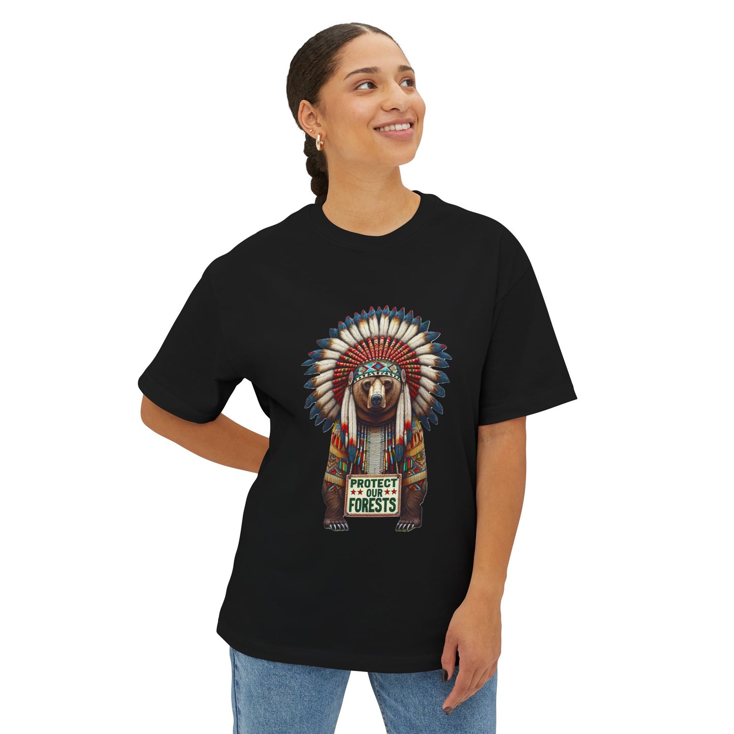 6-B. Protect our Forests - Bear - Native American Inspired / Unisex Graphic Tee Shirt