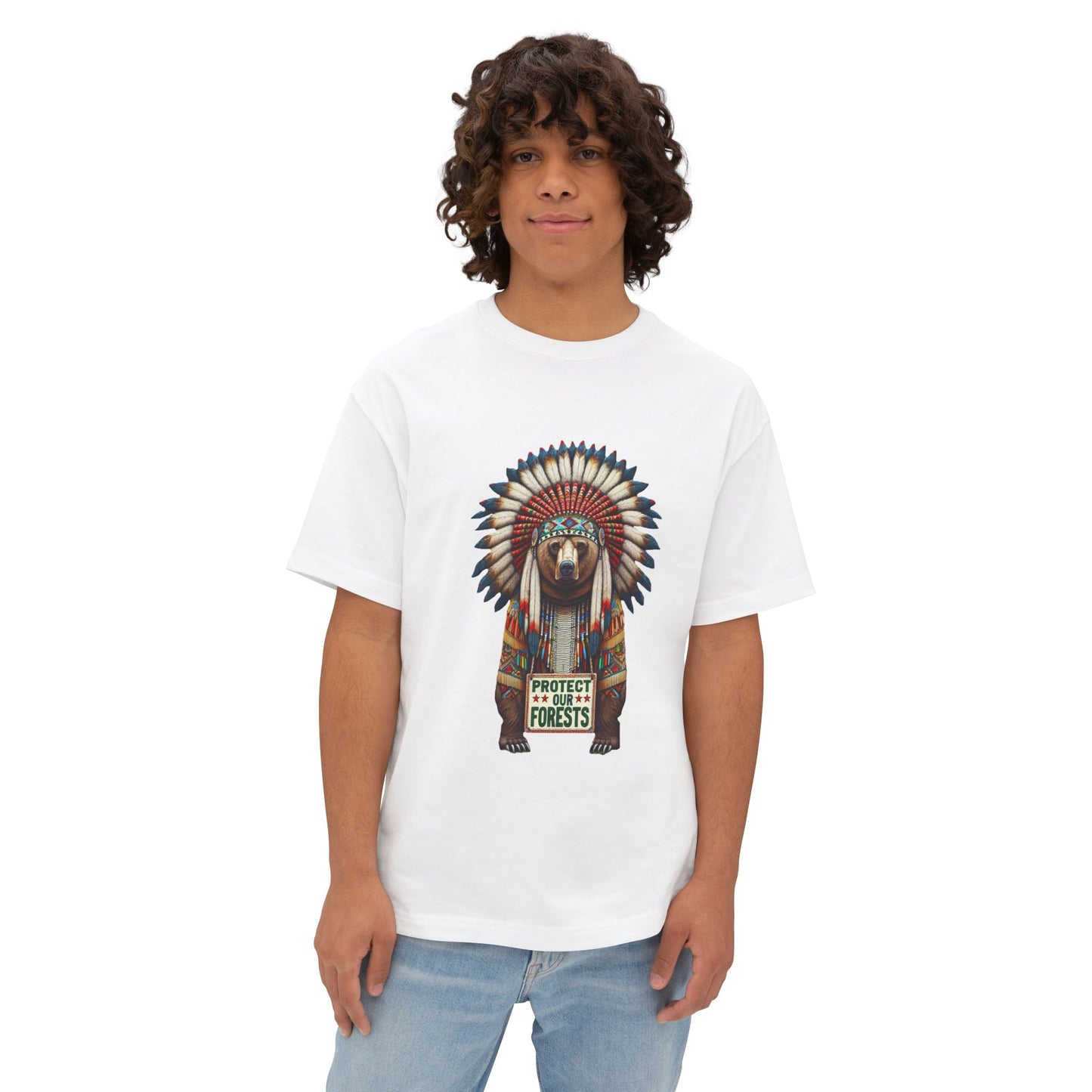 6-B. Protect our Forests - Bear - Native American Inspired / Unisex Graphic Tee Shirt