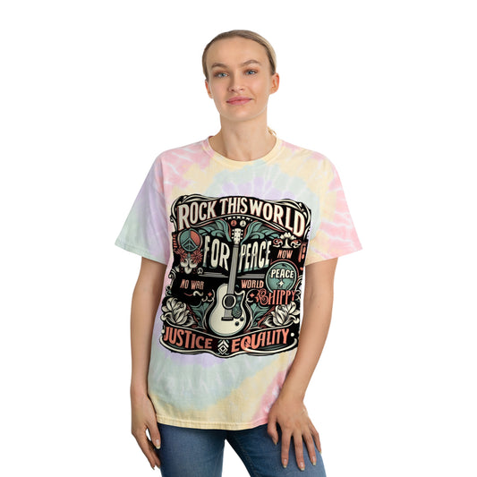 WR-D. Rock this World for - Peace - Justice - Equality / Unisex Graphic Tee Shirt