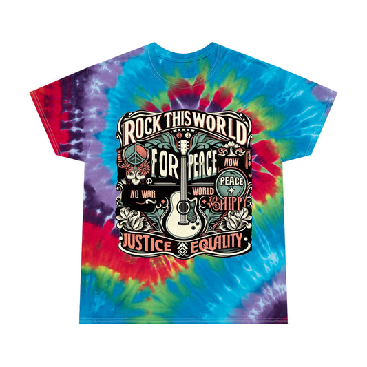 WR-E. Rock this World for - Peace - Justice - Equality / Unisex Graphic Tee Shirt