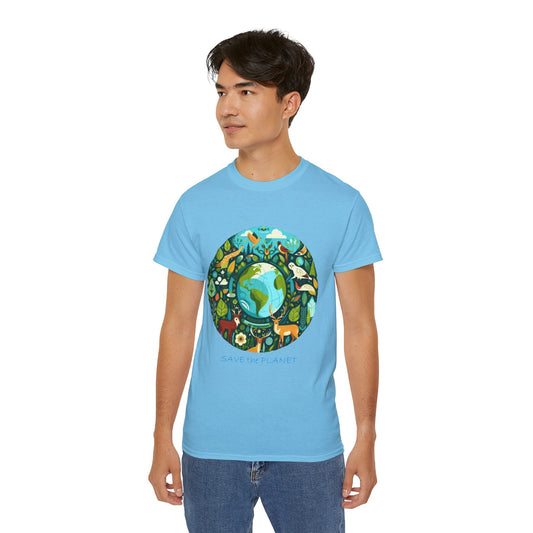 3-C. Save the Planet / Unisex Graphic Tee Shirt