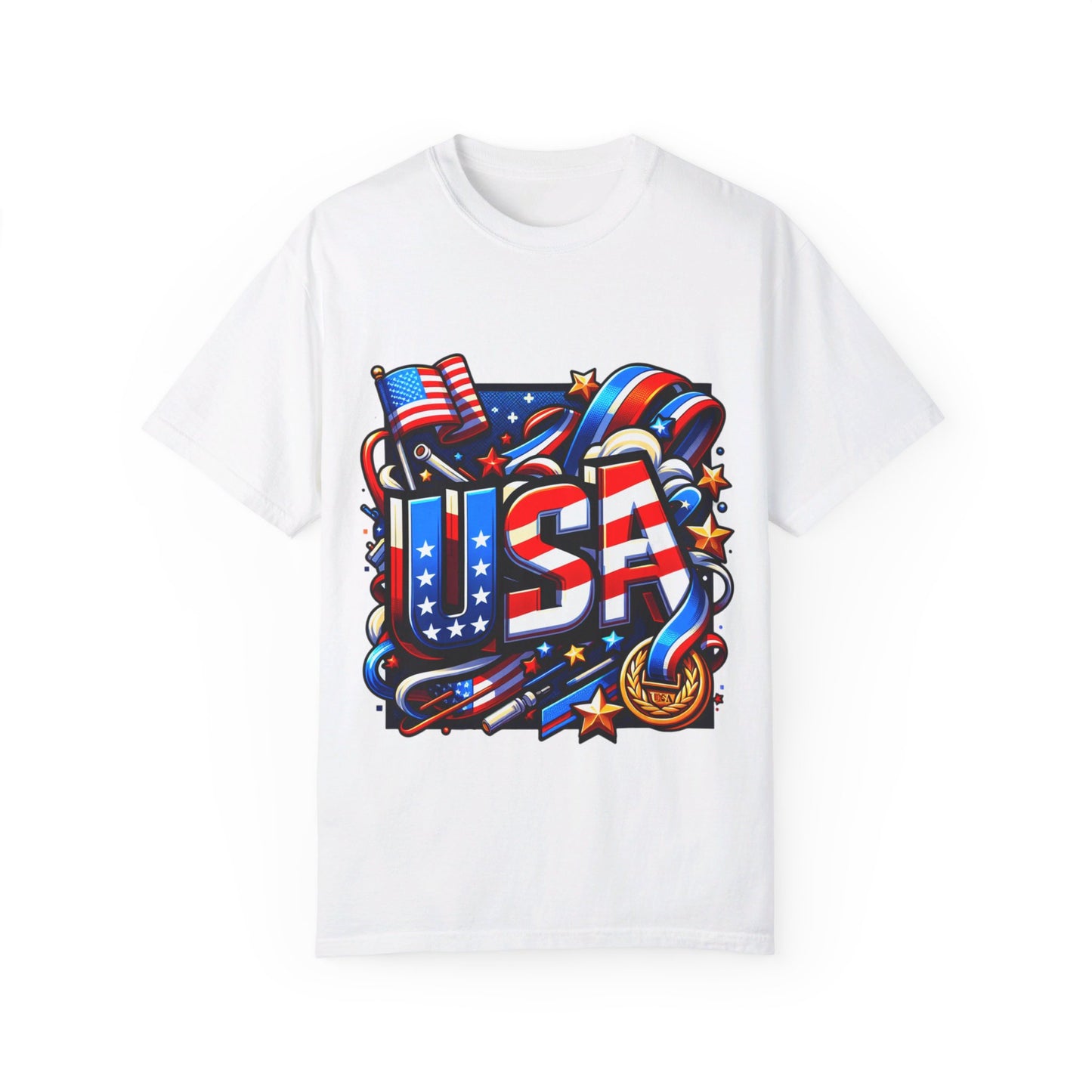 X - Vote - USA - Gold Medal - Flag-1. / Unisex Graphic Tee Shirt