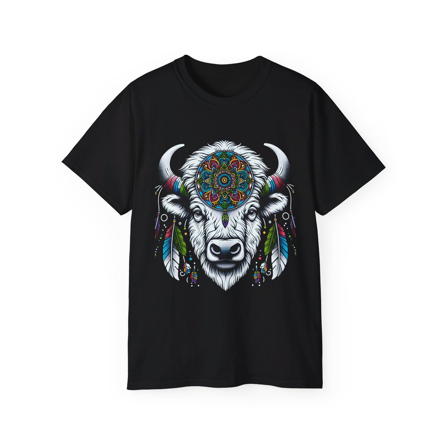 White Bison-6. Native American Inspired / Unisex Graphic Tee Shirt