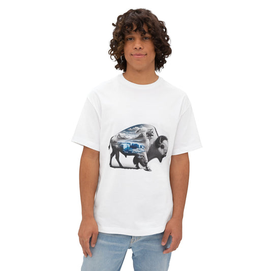 White Bison-7. Waterfall - Clouds / Unisex Graphic Tee Shirt