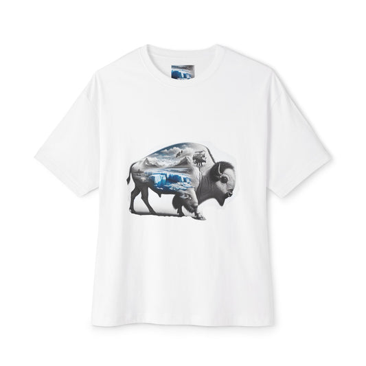 White Bison-7. Waterfall - Clouds / Unisex Graphic Tee Shirt