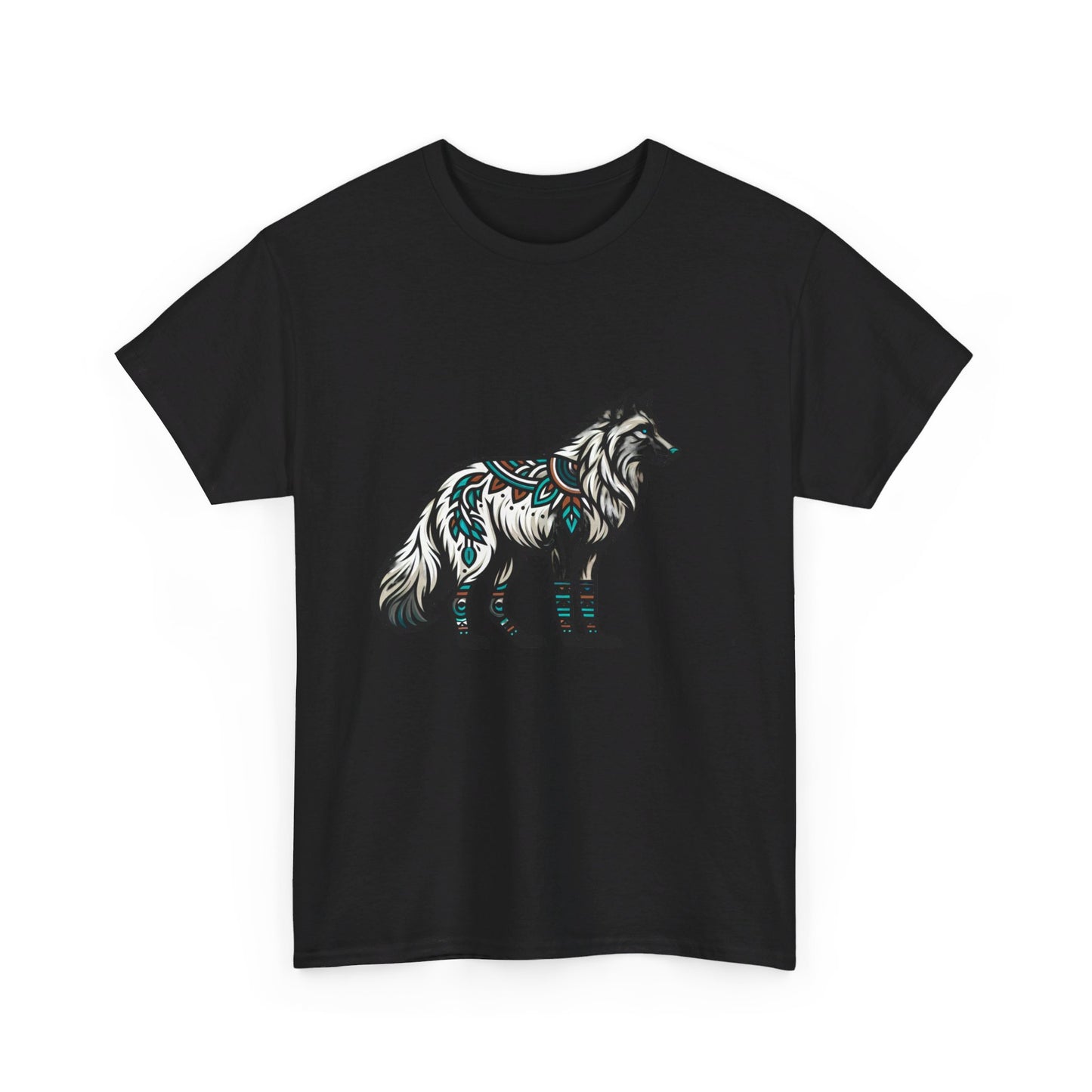 White Wolf-4. Native American Inspired / Unisex Graphic Tee Shirt