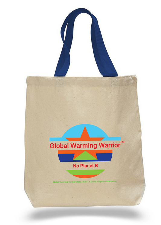 Y-1. Global Warming Warrior - No Planet B - Tote Bags